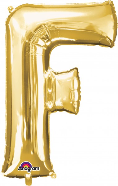Buchstaben Folienballon F gold 81cm