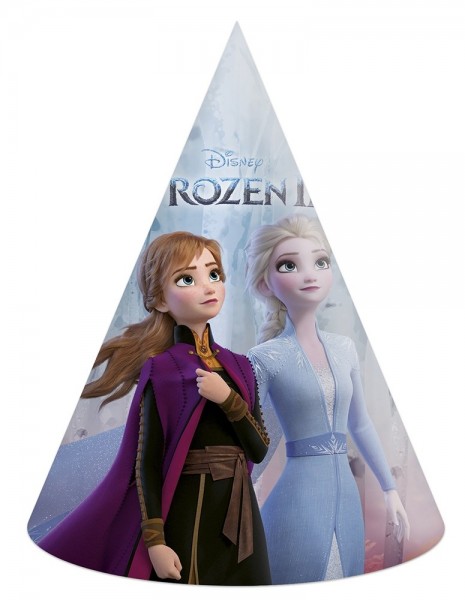 6 Frozen 2 Partyhüte 16cm