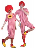 Rot Gestreifter Clownsoverall Gino