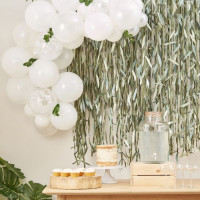 Botanical Babyparty Ballongirlande weiß