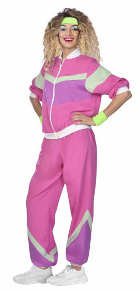 80er Jahre Trainingsanzug in Pink unisex 6