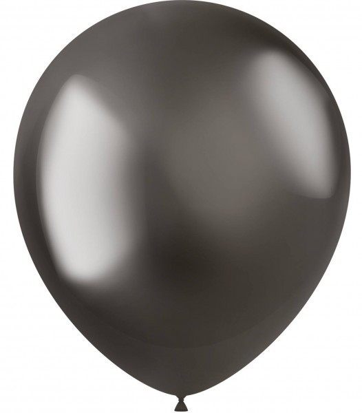 10 Shiny Star Luftballons anthrazit 33cm