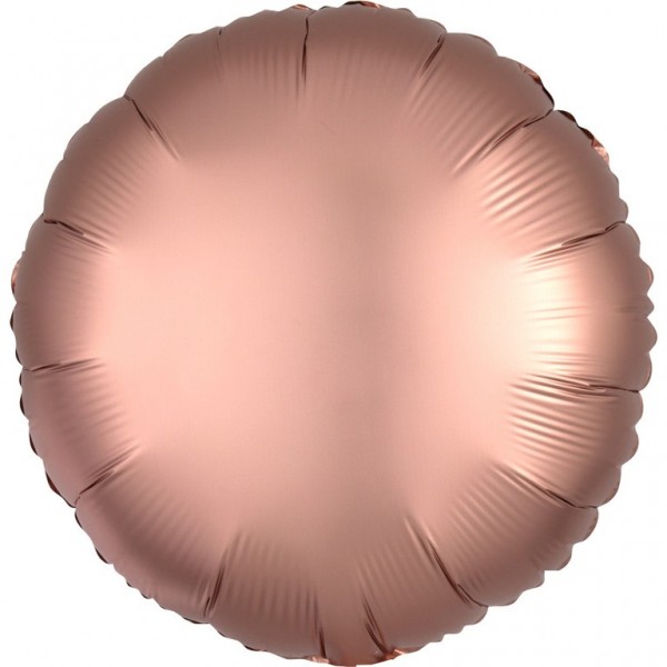 Folienballon Rund Satinoptik rosegold