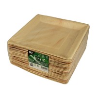 Vorschau: 25 Palmblatt Teller Verdi eckig 25 x 25cm