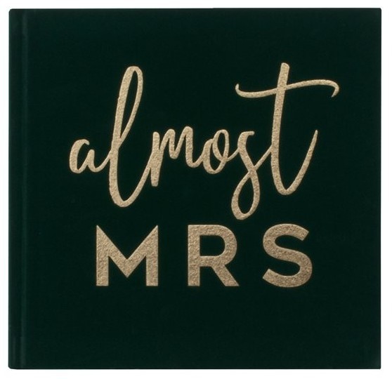 Almost Mrs Gästebuch grün 21 x 21cm