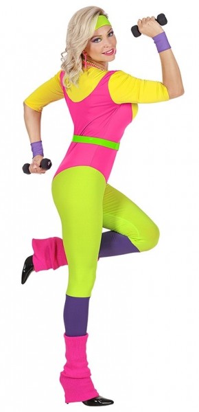 80er Jahre Neon Aerobic Damenkostüm 4