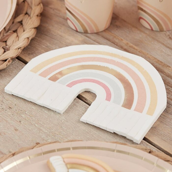 16 Joyful Life Fransen Servietten 16,5cm
