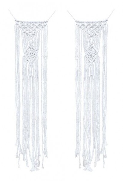 2 Country Wedding Macrame Hänger 65cm