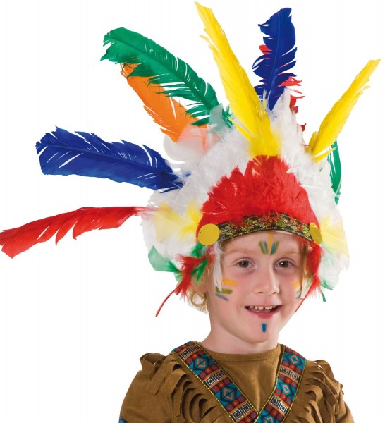Bunter Indianer Kinder Kopfschmuck