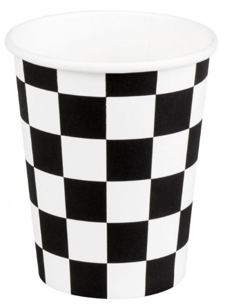10 Motor Race Pappbecher 210ml