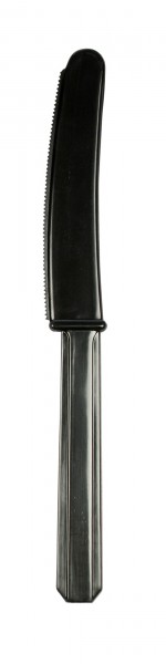 20 Plastikmesser in Schwarz