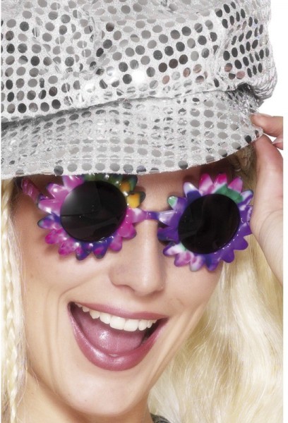 Verrückte Blumen Partybrille In Lila