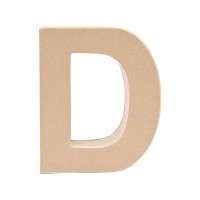 Buchstabe D aus Pappmaché 17,5cm