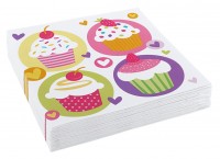 20 Cupcake Party Servietten 33cm