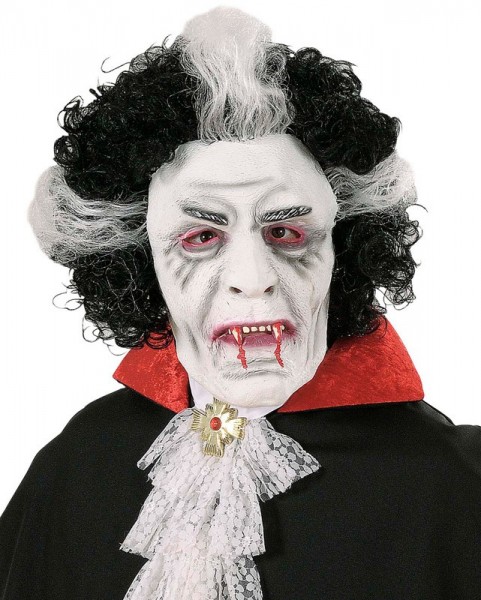 Halloween Vampir Maske Mit Weißen Haaren