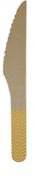 8 Holz Messer Paganini gelb