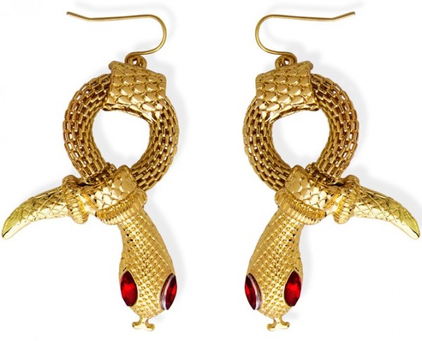 Goldene Szassi Schlangen Ohrringe 2