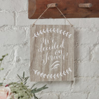 Vorschau: Boho Flowers Decided on forever Holzschild