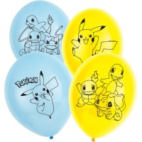 6 Pokémon Meister Latexballons 28cm