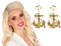Goldene Edle Ankerohrringe