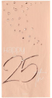 10 Rosy Blush 25th Birthday Servietten 33cm