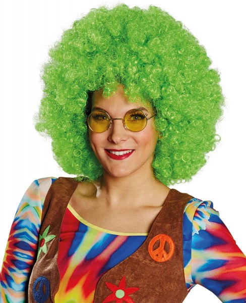 Verrückte Afro Hippie Perücke Grün