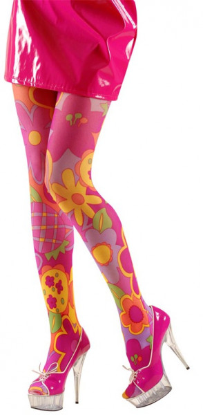 Flower Power Strumpfhose 40den