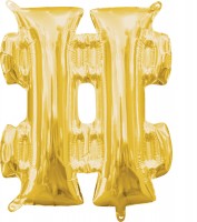 Mini Folienballon Symbol # gold 35cm