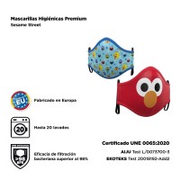 2 Mund-Nase-Masken Elmo and Friends Kinder 10-12