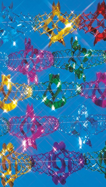 Bunte Glitzer Folien Girlanden 30x600cm