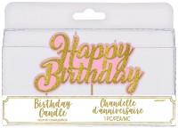 Happy Birthday Kerze auf Spießen