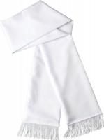 Weißer Satin Glanz Schal