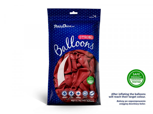 10 Partystar Luftballons rot 30cm