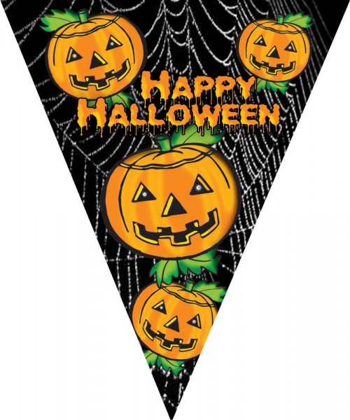 Happy Halloween Kürbis Wimpelkette 5m
