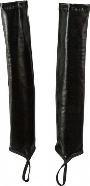 Schwarze Gothic Lack Armstulpen