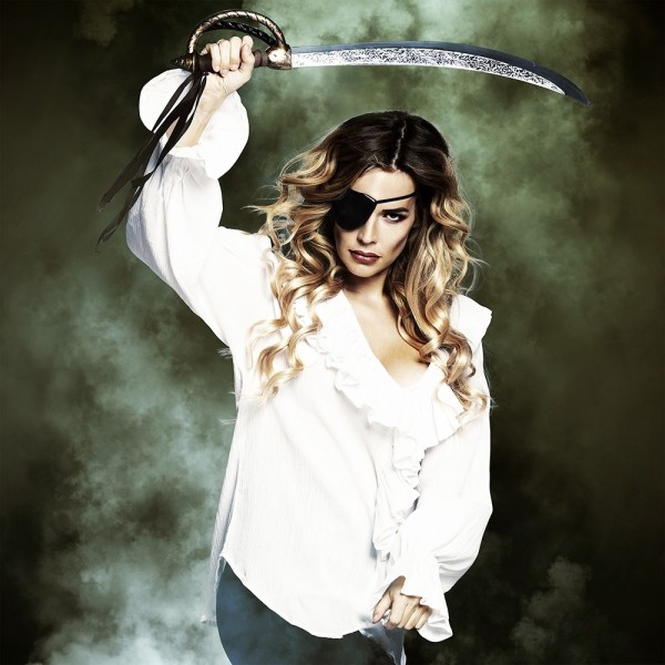 Piraten Bluse für Damen creme 3