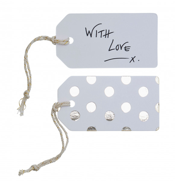 10 Mix & Match Punkte Geschenkanhänger gold