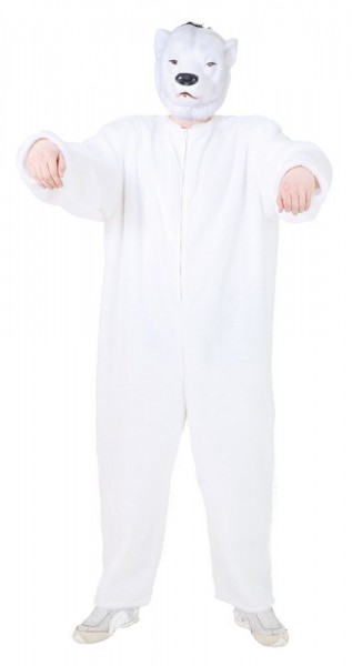 Weißer Plüsch Overall Unisex