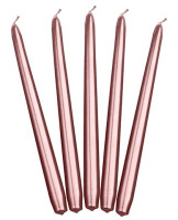 10 Stabkerzen Lucia roségold 24cm