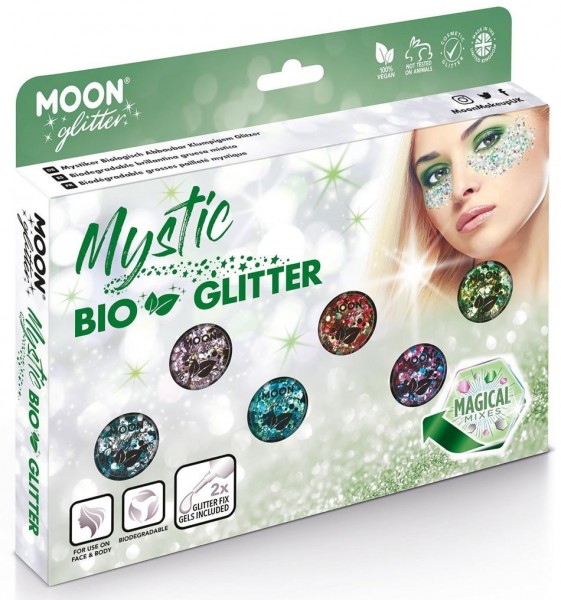 Moon Mystic Bio Glitzer Make-up Set