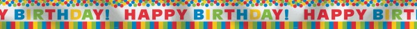 Happy Birthday Regenbogen Banner 7,6m 2