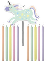 Glady Unicorn Tortenkerze 11-teilig