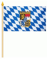 Bayern Flagge mit Stab 45 x 30cm