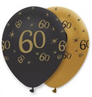6 Magical 60th Birthday Luftballons 30cm