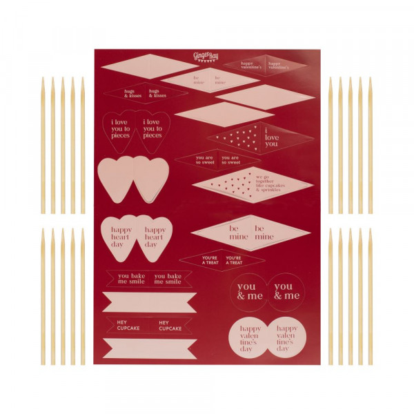 Valentinstags Muffin Topper Set 3