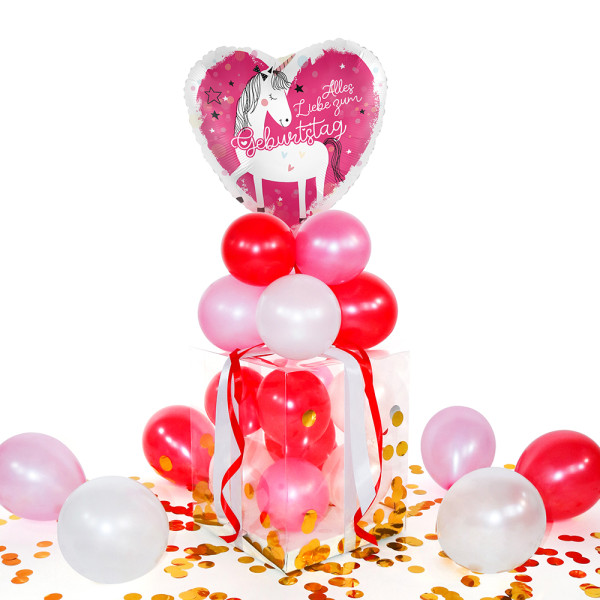 Balloha Geschenkbox DIY Geburtstag Einhorn XL