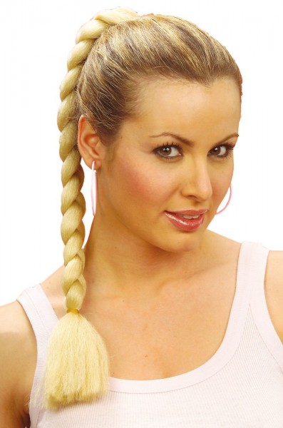 Blonde Flechtzopf Haarverlängerung