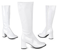 70er Weiße Lackstiefel