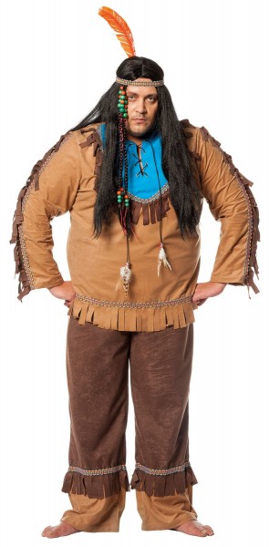 Itza Indianer Kostüm Mit Fransen In Braun 3