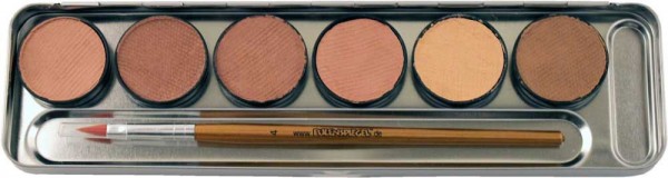 Hautfarben Schmink Palette 6 Farben 2